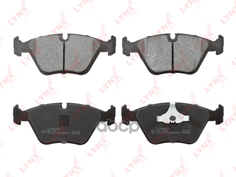 Колодки тормозные передние BMW 3(E36) 3.0-3.3 94-06 / 5(E34) 1.8-4.0 88-96 / 7(E32) 3.0-5.0 85-94 / LYNXauto арт. bd-1411