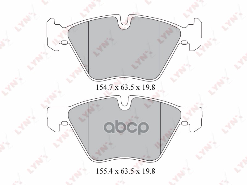 Колодки тормозные передние BMW 3 (E90) 1.8-3.3 05> / 5 (E60) 2.0-2.5 03> LYNXauto арт. bd-1414