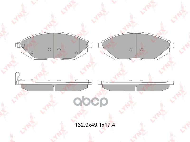 Колодки передние CHEVROLET Spark 10- LYNXauto BD-1815 LYNXauto арт. BD-1815