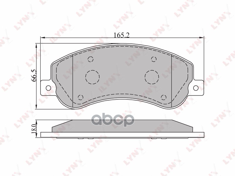 Колодки тормозные передние FORD Transit 06> / Transit Bus 06> / Transit Tourneo 06> LYNXauto арт. bd-3002