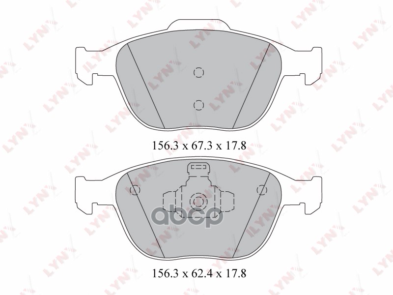 Колодки Тормозные Передние Ford Tourneo Connect 1.8-1.8D 02> / Transit Connect 1.8-1.8D 02> LYNXauto арт. bd-3022