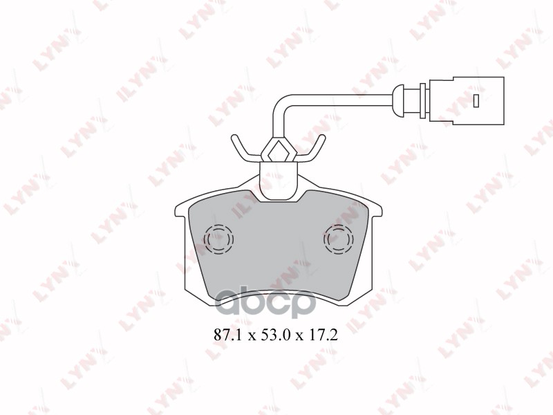 Колодки тормозные задние VW Sharan 1.8-2.8 95-10 / Transporter 4 1.9D-2.0 90-03  FORD Galaxy 1.9D-2. LYNXauto арт. bd-3025