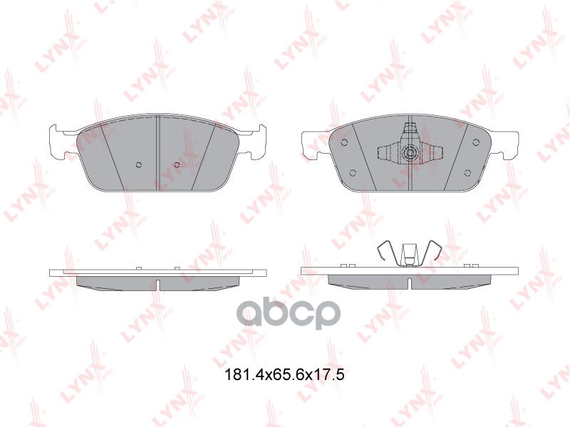 Колодки тормозные передние FORD Focus III 1.5-2.0D 12> / Kuga II 1.6-2.0D 13> / Transit/Tourneo Conn LYNXauto арт. bd-3036