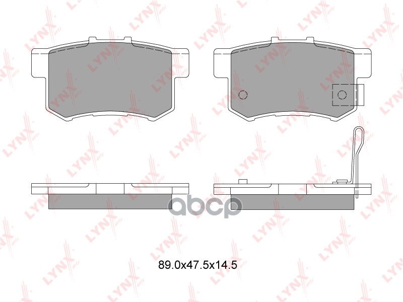 Колодки тормозные задние подходит для HONDA Accord 03/Civic 01-05/Legend 96/Prelude 92-00/S2000/Shuttle 02 BD-3402 LYNXauto а...