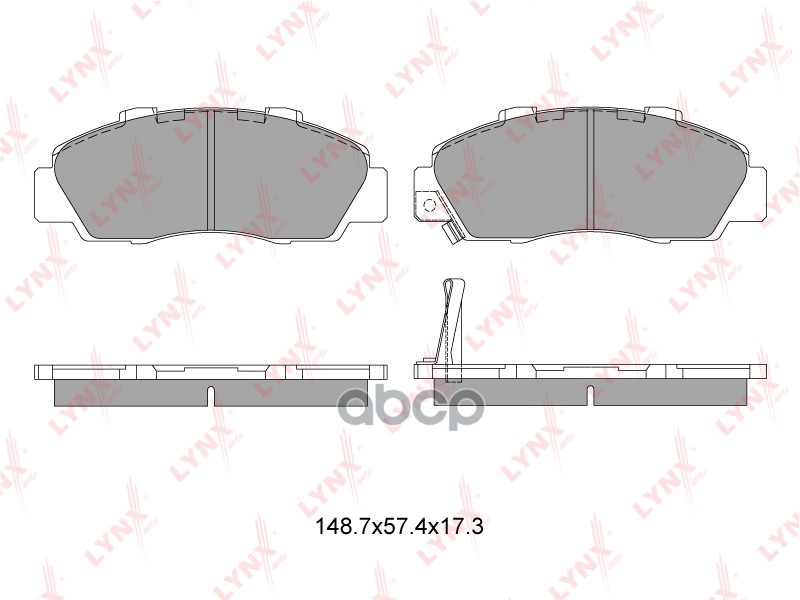 Колодки тормозные передние подходит для HONDA Accord 02/Integra 98/HR-V 98/CR-V 02/Prelude 00/Legend 91-96 BD-3405 LYNXauto а...