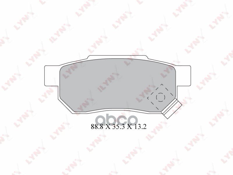 Колодки тормозные задние HONDA Jazz 1.4 08> / Civic 1.5-2.0D 91-01 / Concerto 1.5-1.8D >95 / Prelude LYNXauto арт. bd-3428