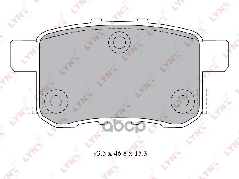 Колодки тормозные задние HONDA Accord VIII 2.0-2.4 08> LYNXauto арт. bd-3431