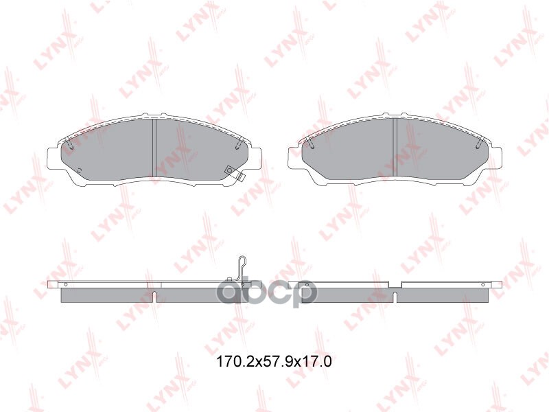 Колодки тормозные передние ACURA MDX 3.5 14>  HONDA Pilot 3.5 08> LYNXauto арт. bd-3436