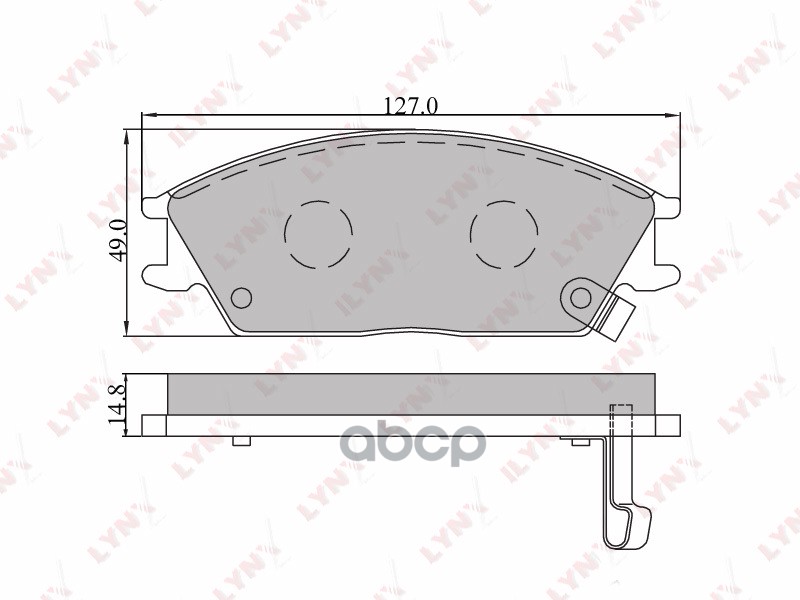Колодки тормозные передние HYUNDAI Accent >05/Lantra >95/Pony >95/Getz 01> LYNXauto арт. bd-3601