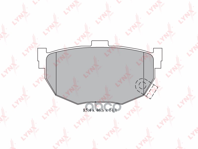 Колодки тормозные задние HYUNDAI Elantra 1.6 00-06  KIA Cerato 1.5D-2.0D 04-08  NISSAN Maxima 3.0 91 LYNXauto арт. bd-3612