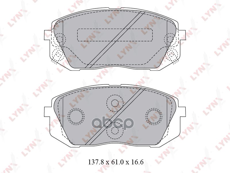 Колодки тормозные передние HYUNDAI iX35 2.0 10>  KIA Sportage 2.0 10> LYNXauto арт. bd-3621