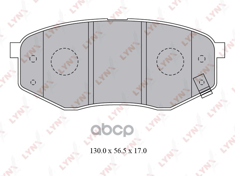 Колодки тормозные передние HYUNDAI Sonata(YF) 2.0-2.4 09> LYNXauto арт. bd-3624