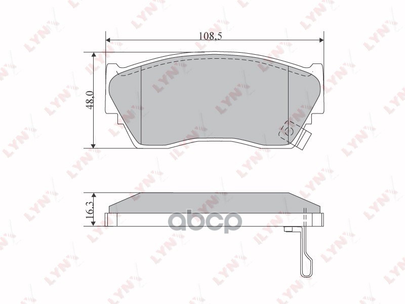 Колодки Тормозные Дисковые | Перед Прав/Лев | LYNXauto арт. BD5110