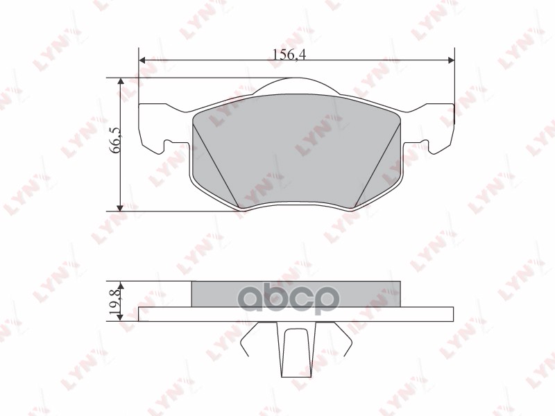 Колодки тормозные передние FORD Maverik 2.0-3.0 01> / Escape 2.3-3.0 01-12  MAZDA Tribute 2.0-3.0 00 LYNXauto арт. bd-5115