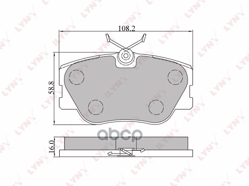 Колодки тормозные передние MERCEDES-BENZ E200-300D(W124) 93-95/190 2.3(W201) >93 LYNXauto арт. bd-5301