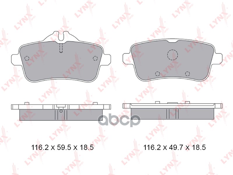 Колодки тормозные задние MERCEDES-BENZ GL(X166) 12> / ML(W166) 11> / GLE(W166) 15> / GLS(X166) 15> / LYNXauto арт. bd-5360