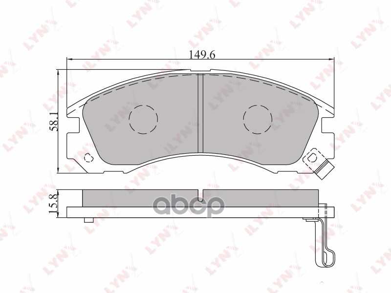 Колодки тормозные передние CITROEN C-Crosser 07>  MITSUBISHI Galant 97-04/Outlander 03> / Pajero >00 LYNXauto арт. bd-5501