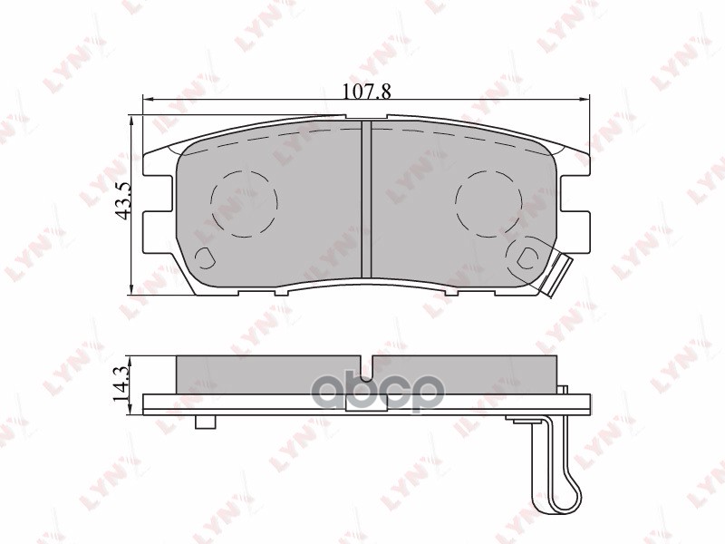 Колодки тормозные задние подходит для MITSUBISHI Pajero 00/Pajero Sport 98/Space Gear 00 BD-5502 LYNXauto арт. BD-5502