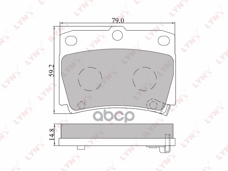 Колодки тормозные задние подходит для MITSUBISHI Pajero 2.5D/Pajero Sport 97 BD-5511 LYNXauto арт. BD-5511