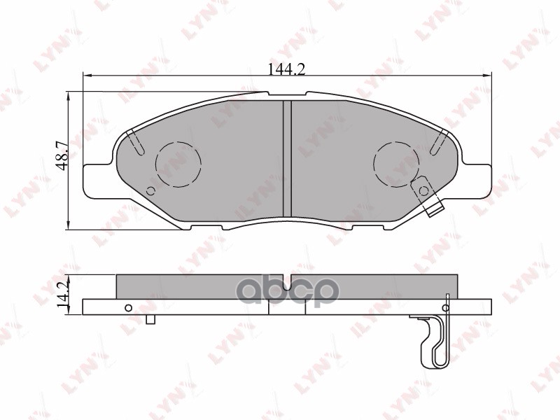 Колодки тормозные передние NISSAN Tiida(JP) 07> / Bluebird 05> / March 02> / Cube 02> / Note 05> LYNXauto арт. bd-5707