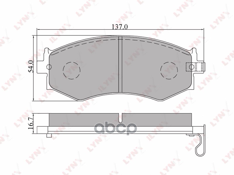 Колодки тормозные передние NISSAN Primera Travaller(W10)  SSANGYONG Rexton 04>  HYUNDAI Sonata >01/L LYNXauto арт. bd-5708