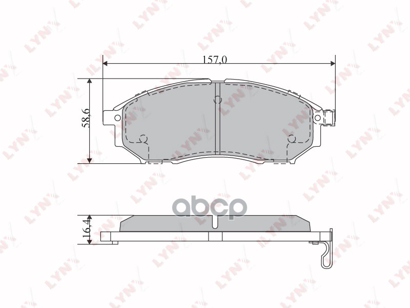 Колодки тормозные передние подходит для NISSAN Murano 3.5 04/Pathfinder 2.5TD 05 BD-5725 LYNXauto арт. BD-5725