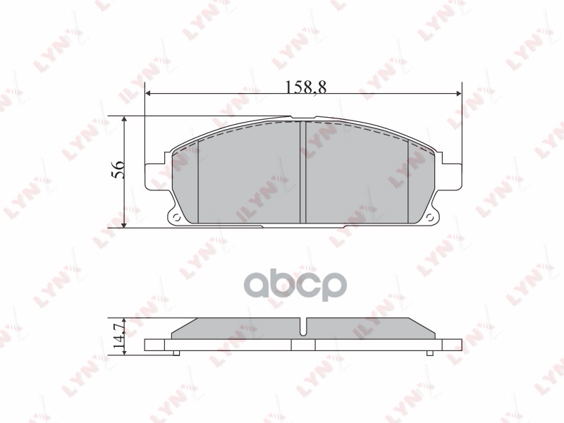 Колодки Тормозные Передние Nissan Elgrand(E51) 2.5-3.5 02-10 / Presage(U31) 2.5-3.5 03-06 / Terrano( LYNXauto арт. bd-5729
