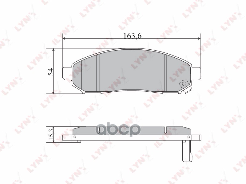 Колодки тормозные передние NISSAN Murano(Z50) 3.5 03> / Navara(D40) 2.5D 05> / Pathfinder(R51) 2.5D LYNXauto арт. bd-5731