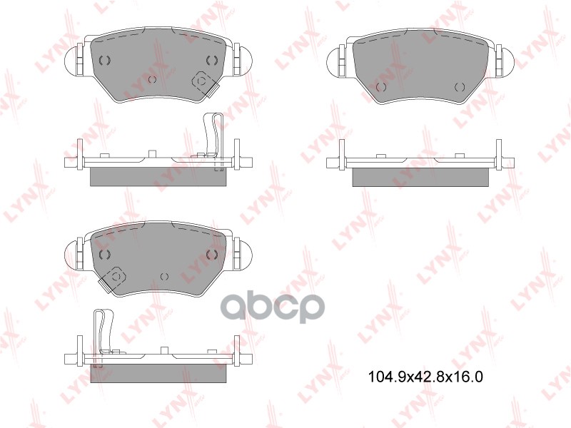 Колодки тормозные задние OPEL Astra F / G 1.2-2.0D 98-05 / Zafira A 2.0D 99-05 LYNXauto арт. bd-5910