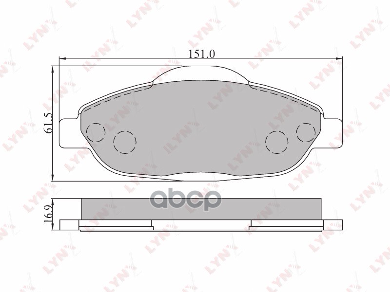 Колодки тормозные передние подходит для PEUGEOT 308 07/3008 1.6 09 BD-6102 LYNXauto арт. BD-6102