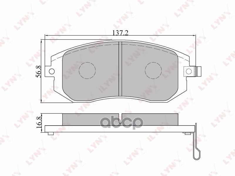 Колодки тормозные передние подходит для SUBARU Forester(SF/SG) 02/Impreza II (TOK) 1.6-2.0 00/Legacy 03 BD-7101 LYNXauto арт....