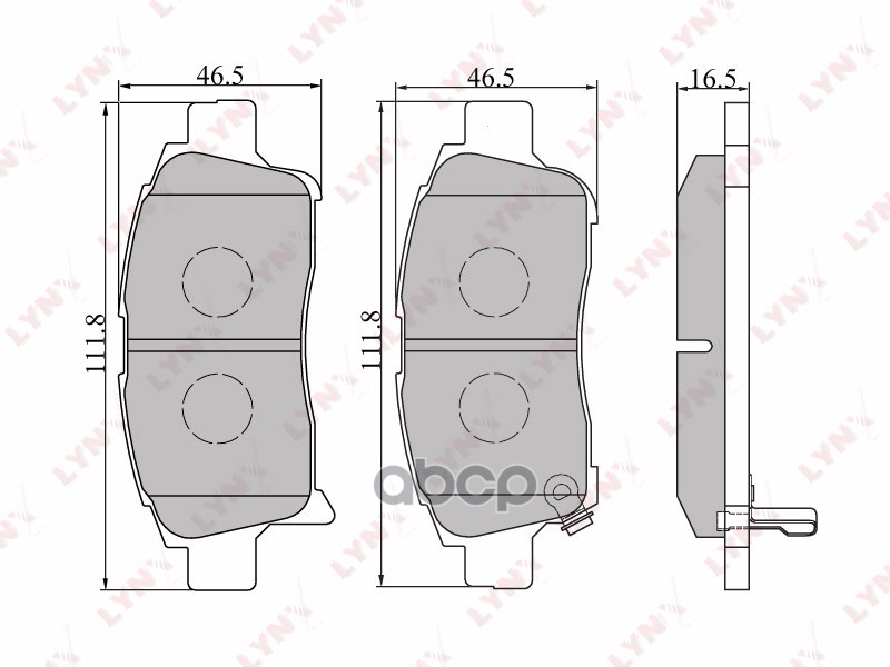 Колодки тормозные передние TOYOTA Yaris(P10) 99> LYNXauto арт. bd-7519