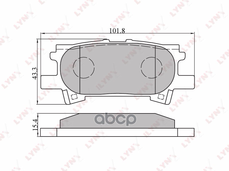 Колодки тормозные задние подходит для LEXUS RX300/330/350 03 BD-7534 LYNXauto арт. BD-7534
