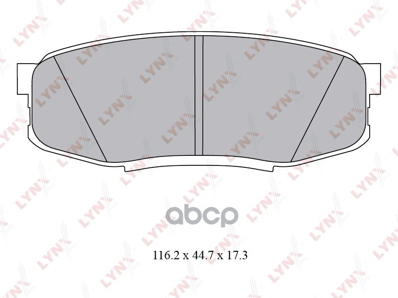 Колодки тормозные задние подходит для TOYOTA Land Cruiser (J200) 08 BD-7581 LYNXauto арт. BD-7581