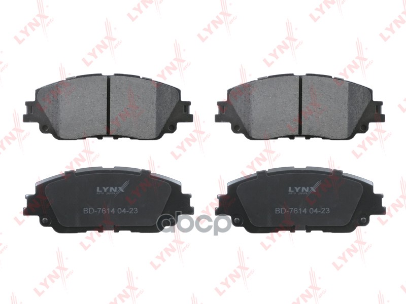 Колодки тормозные передние TOYOTA C-HR(X1) 1.2-1.8 16> / Camry(V7) 2.0-3.5 17> / RAV 4 V(A5) 2.0-2.5 LYNXauto арт. bd-7614
