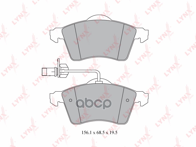 Колодки тормозные передние VW Transporter 4 1.9D-2.8 90-03 LYNXauto арт. bd-8027