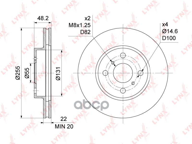 Диск Тормозной | Перед | LYNXauto арт. BN1151