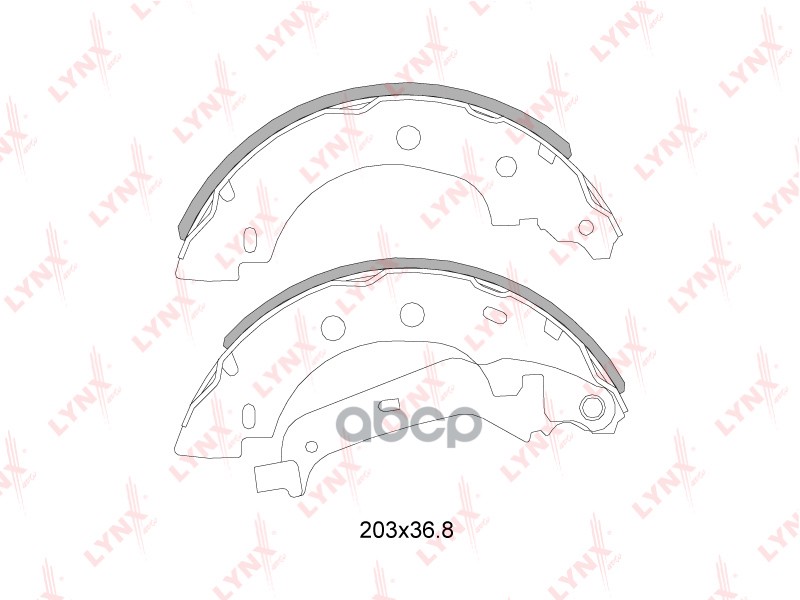 Колодки тормозные задние NISSAN Kubistar 1.2-1.6 03>  RENAULT Kangoo 1.2-1.9D 97> LYNXauto арт. bs-6302