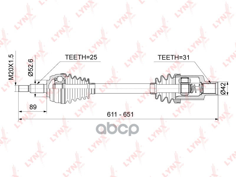 Привод в сборе LYNXauto CD-1022 LYNXauto арт. CD-1022