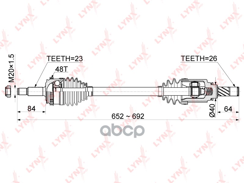 Привод В Сборе | Перед Лев | LYNXauto арт. CD1178A