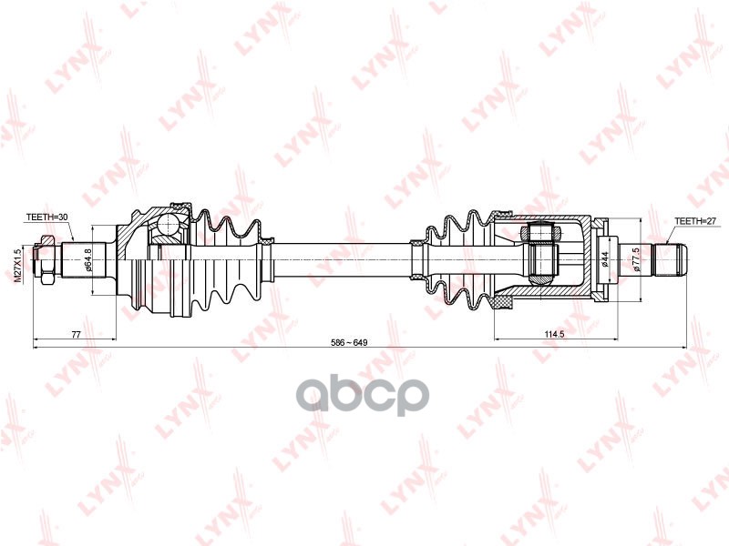 Привод В Сборе Передний L Подходит Для Bmw X5 (E53) 3.0-4.4 00-06 Cd-1415 LYNXauto арт. CD-1415
