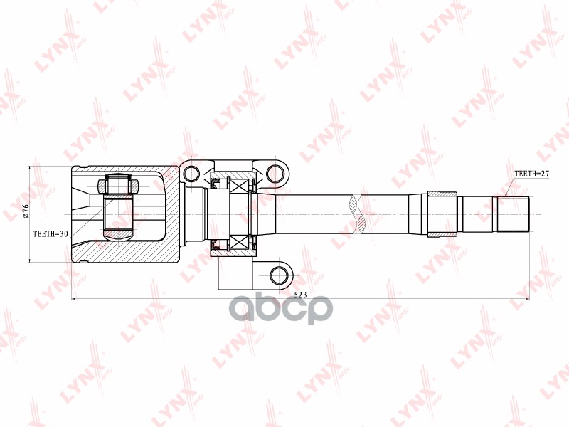 ШРУС внутренний подходит для HONDA STREAM 2.0 AT 00 CI-3404 LYNXauto арт. CI-3404