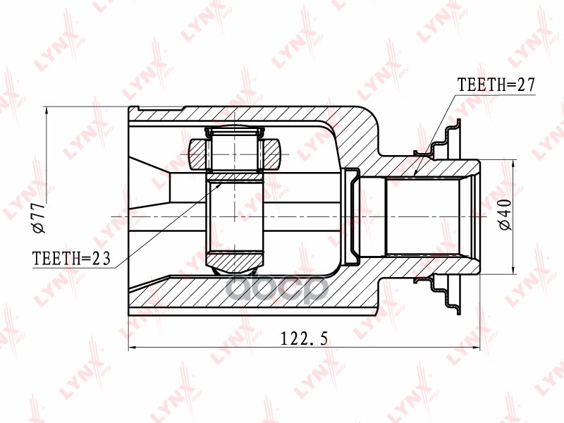 ШРУС внутренний подходит для HONDA HR-V 1.6 99-06 CI-3405 LYNXauto арт. CI-3405