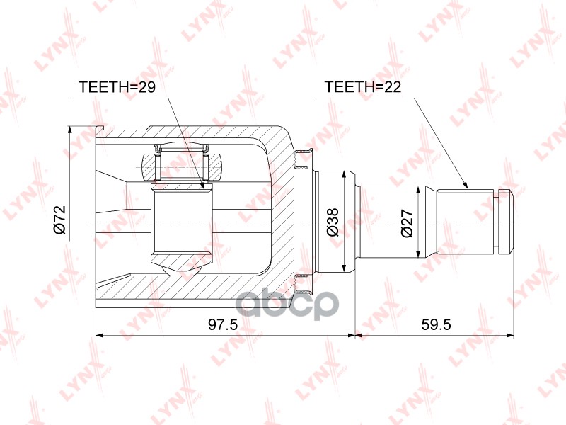 ШРУС внутренний LYNXauto CI-3745 LYNXauto арт. CI-3745