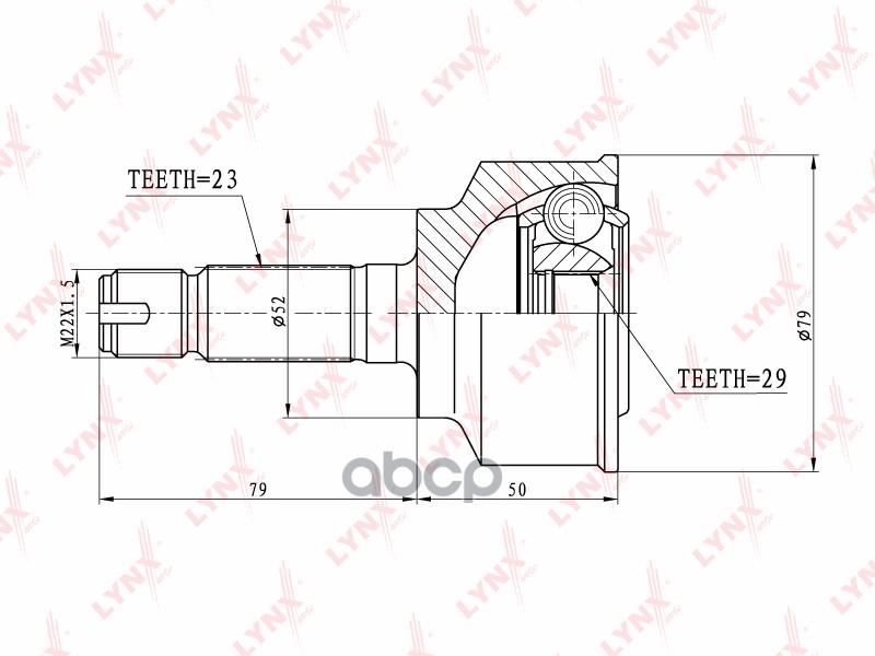 ШРУС наружный LYNXauto CO-3413 LYNXauto арт. CO-3413