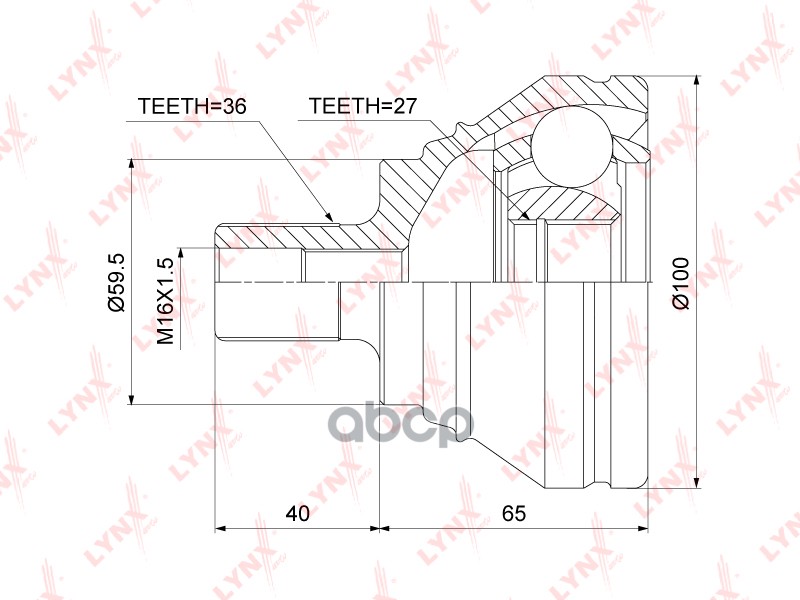 ШРУС наружный подходит для AUDI A3 1.9D-2.0D 03-12, SKODA Octavia(1Z) 2.0D 06-13, VW Caddy III 2.0D 10-15, VW Golf V 1.9D-2.0...