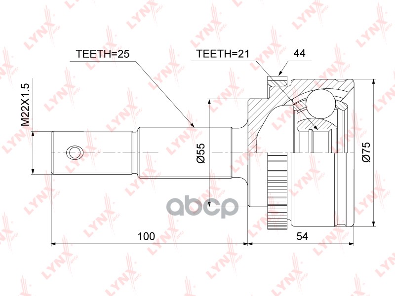 ШРУС наружный NISSAN Almera(N16) 1.5 00-06 LYNXauto арт. co-3860a
