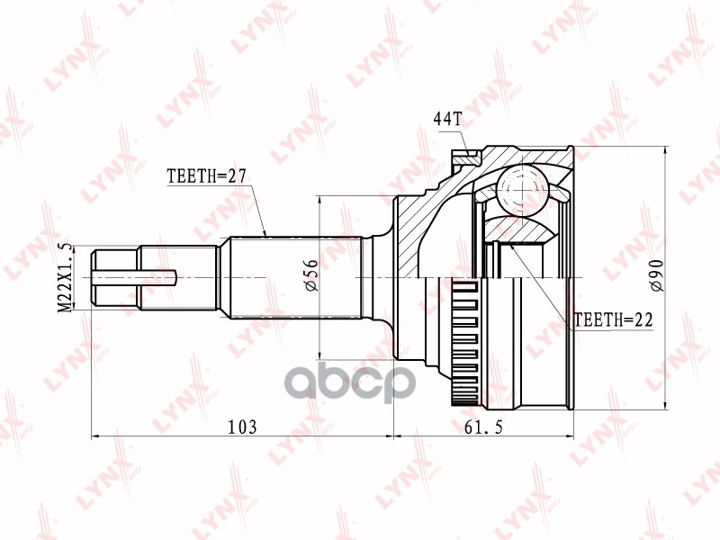 ШРУС наружный LYNXauto CO-5716A LYNXauto арт. CO-5716A