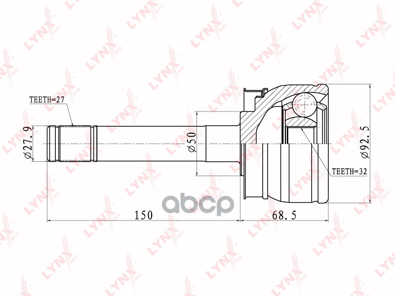 ШРУС наружный LYNXauto CO-5734 LYNXauto арт. CO-5734