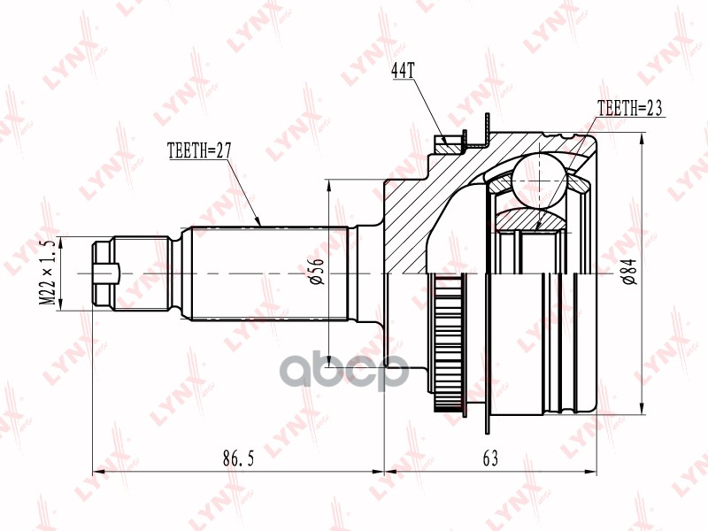 Шрус Наружный | Перед Прав/Лев | LYNXauto арт. CO6900A